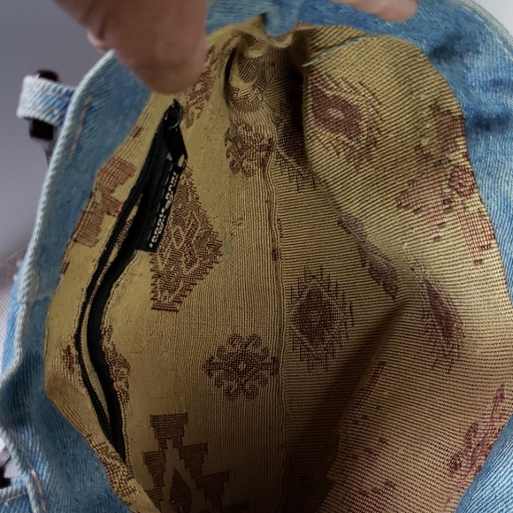 Saddle Barn Cowhide denim purse - Picture 9 of 9